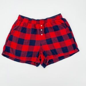 Aerie Plaid Flannel Pajama Lounge Shorts